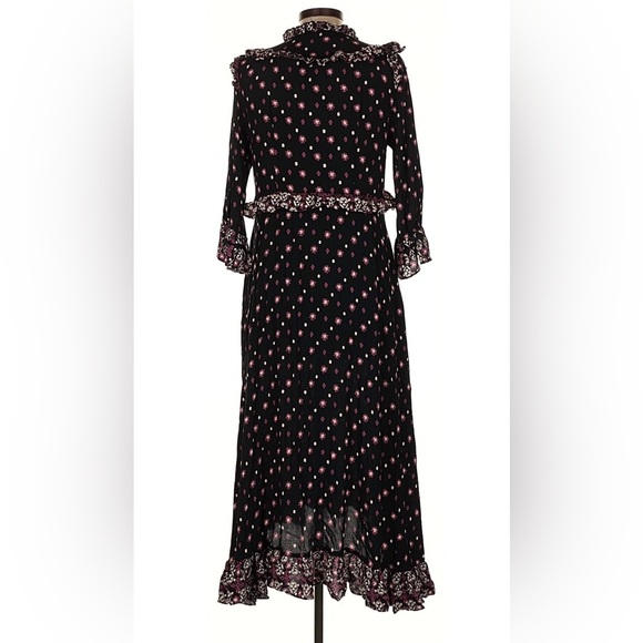 Free People Calico Skies Black Floral Midi Dress - Picture 3 of 4